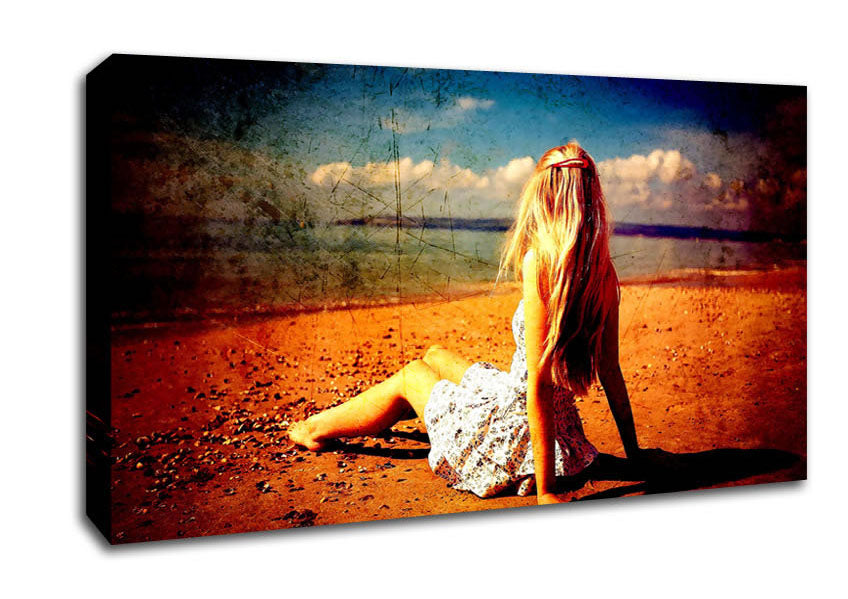 Old Beach Canvas Wall Art