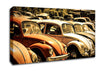 Old Volkswagen Beetle Junkyard Canvas Wall Art
