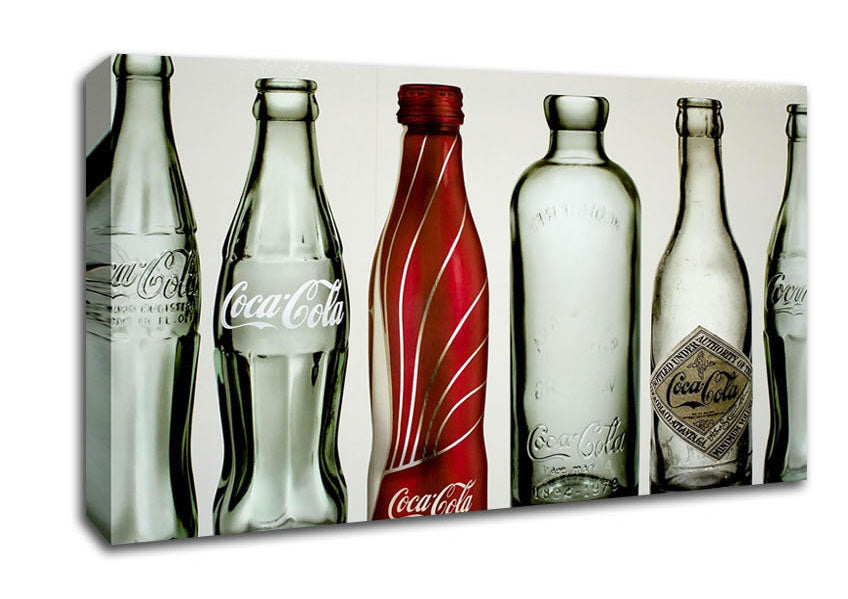Old Coca Cola Bottles Canvas Wall Art