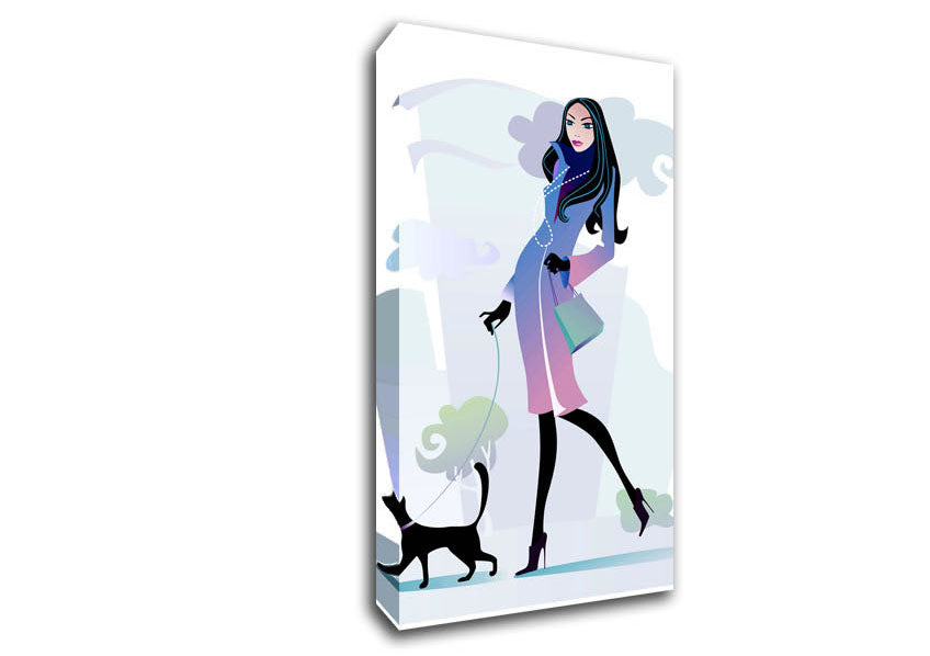 Cat Wondered Canvas Wall Art