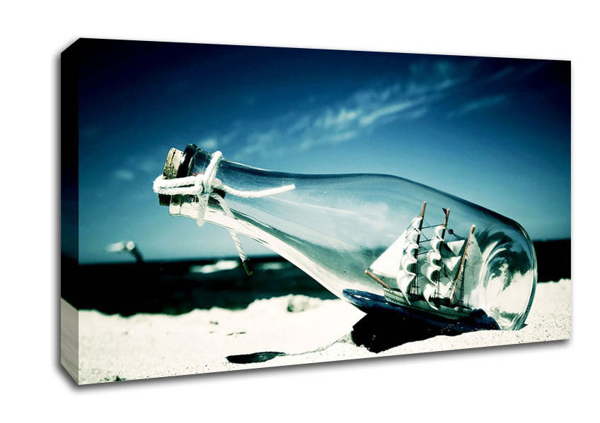 Message In A Bottle Canvas Wall Art