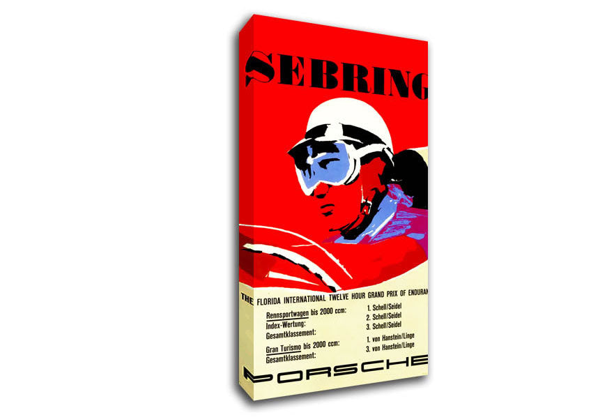 Porsche Retro Poster Canvas Wall Art