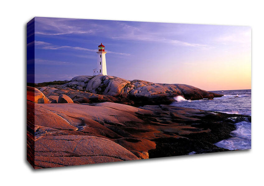 Peggys Point Lighthouse Peggys Cove Nova Scotia Canvas Wall Art