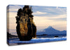 New Zealand Beach Mount Taranaki View Canvas Wall Art