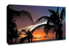 Palm Trees On The Beach Sunset Canvas Wall Art