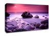 Lilac Beach Rocks Canvas Wall Art