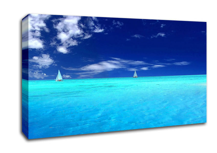 Ocean Sailboat Duo Canvas Wall Art