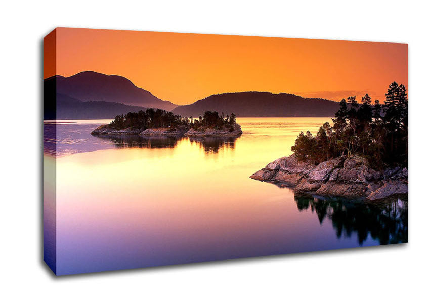 Islands At Dusk Canvas Wall Art