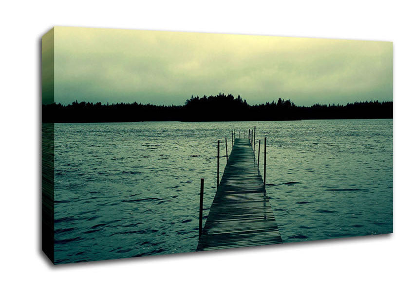 Long Green Jetty Canvas Wall Art