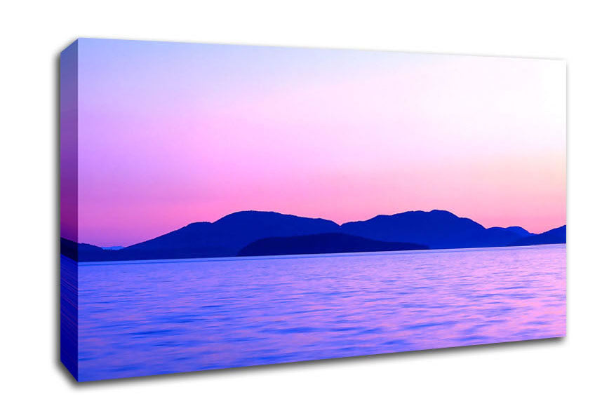 Mountain Ocean Calm Canvas Wall Art