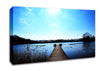 Pier Sparkle Sun Blue Canvas Wall Art