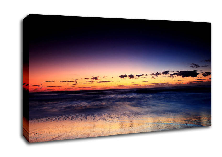 Ocean Beach At Twilight Canvas Wall Art