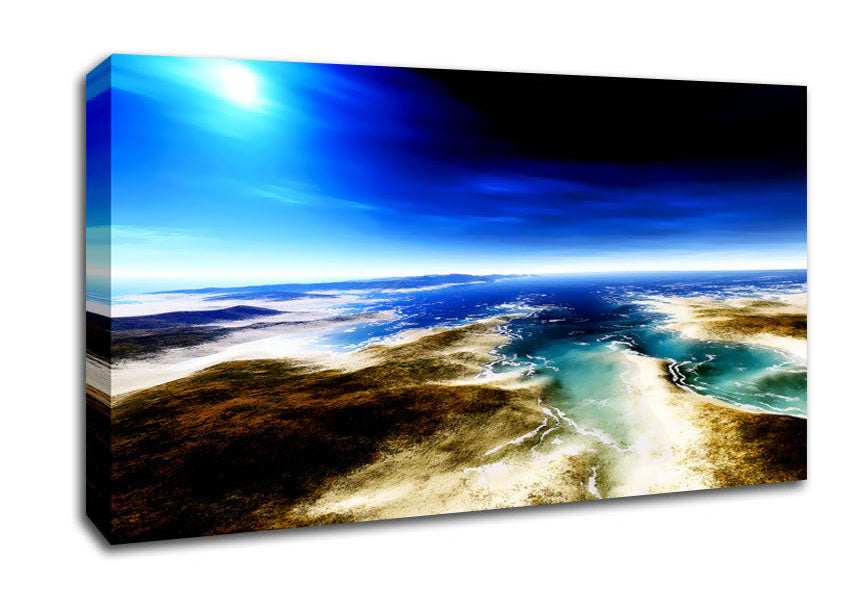 Islands Blue Sun Canvas Wall Art