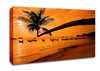 Paradise Island Boats Canvas Wall Art