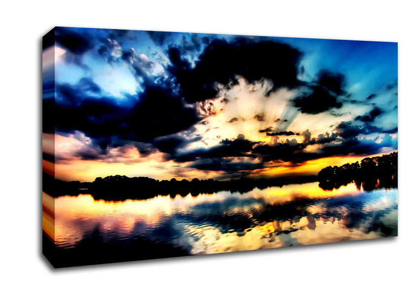 Blue Ocean Cloud Formation Canvas Wall Art