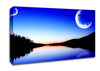 Calm Lake In Another World Blue Canvas Wall Art