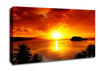 Orange Sunbeam Ocean Canvas Wall Art
