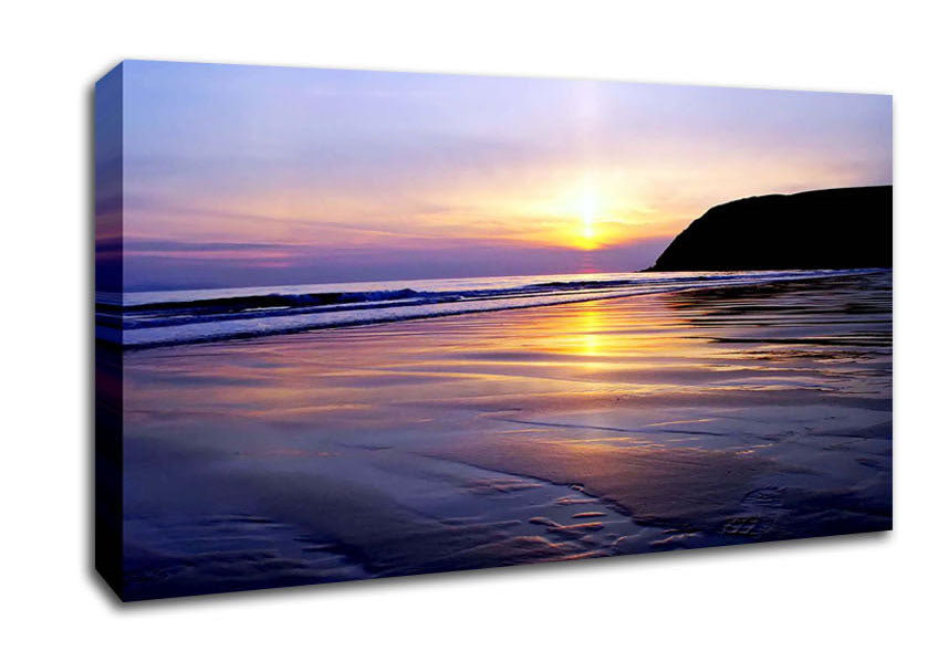 Peaceful Ocean Daybreak Canvas Wall Art