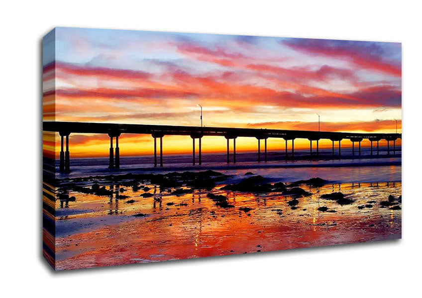 Piers First Light Canvas Wall Art