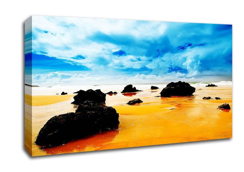 Orange Sands Canvas Wall Art