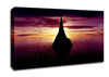 Ocean Sailboat At Dusk Canvas Wall Art