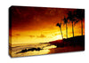 Ochre Palmtree Ocean Canvas Wall Art