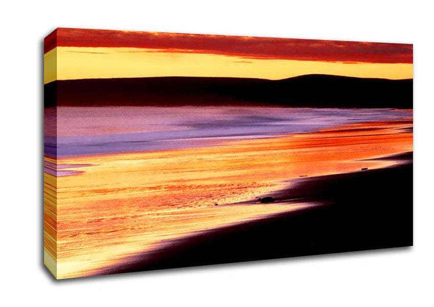 Peach Paradise Ocean Canvas Wall Art