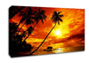 Paradise Palm Tree Hut Canvas Wall Art