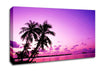 Pink Palm Tree Ocean Canvas Wall Art