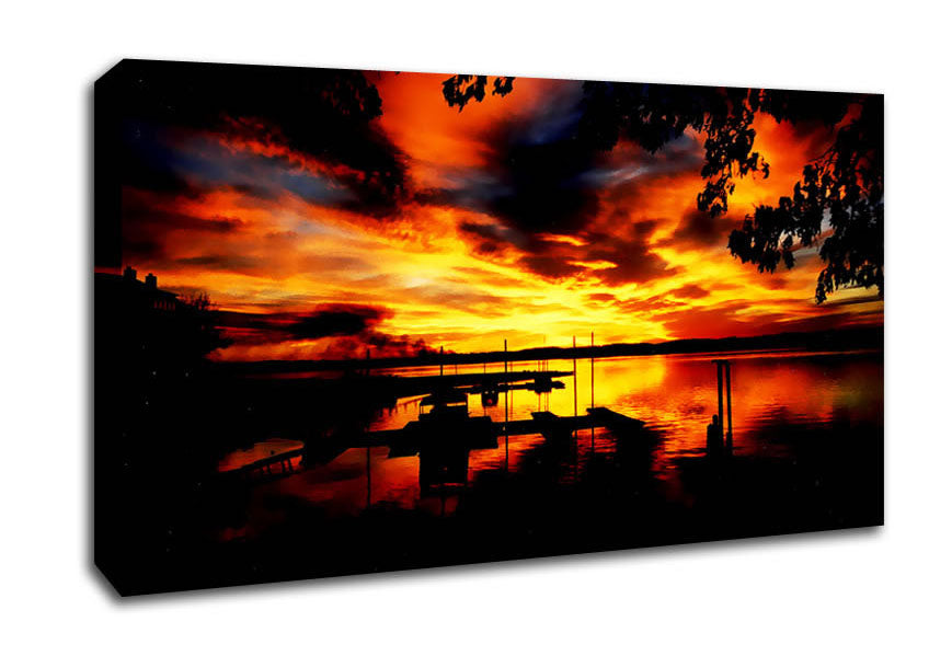 Piers Fire Glow Canvas Wall Art