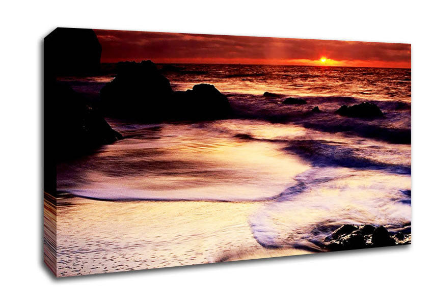 Ocean Mist Sunrise Canvas Wall Art