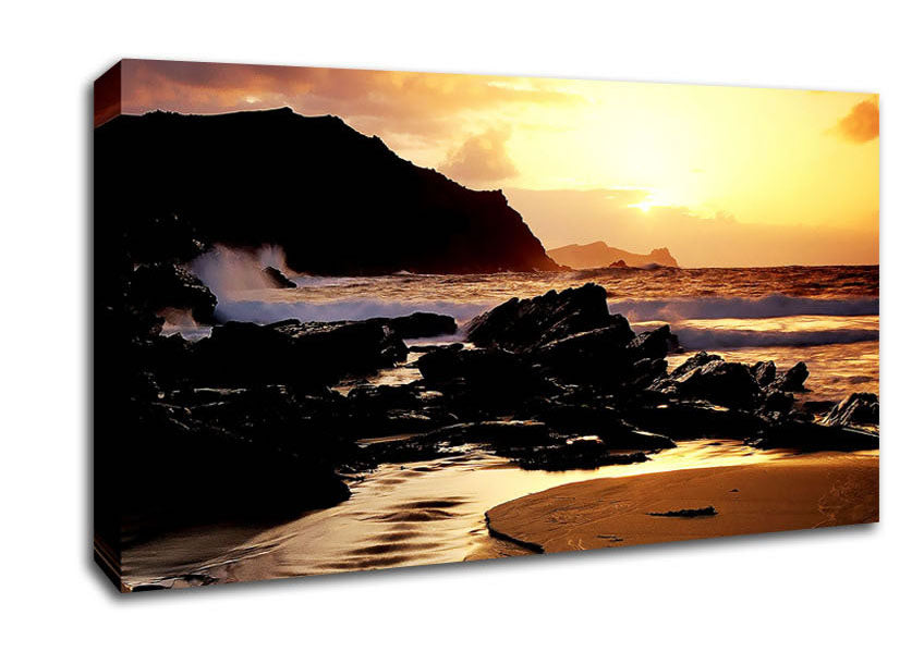Love On The Rocks Canvas Wall Art