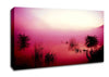 Pink Misty Lake Canvas Wall Art