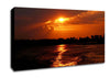 Orange Waves Lapping Canvas Wall Art