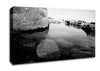 Ocean Rock Bay B n W Canvas Wall Art