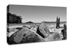 Bolders Of The Seas B n W Canvas Wall Art