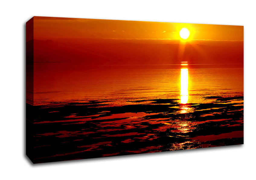 Lapping Waves In Golden Sunlight Canvas Wall Art