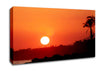 Peach Ocean Sunset Canvas Wall Art