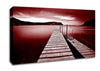 Red Abstract Pier Canvas Wall Art