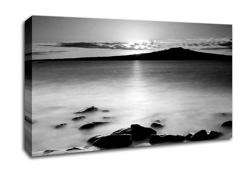 Ocean Mist Reflections B n W Canvas Wall Art