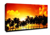 Orange Palm Tree Sunset Canvas Wall Art