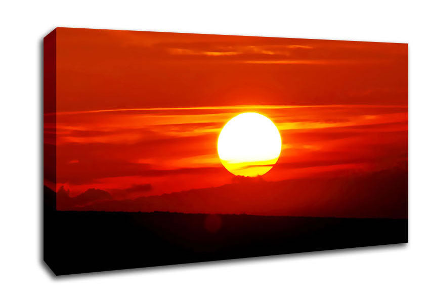 Perfect Orange Sun Canvas Wall Art