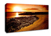 Ochre Ocean Sunset Canvas Wall Art