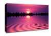 Pink Sunset Lake Swirl Canvas Wall Art