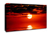 Orange Sun Clouds Over The Ocean Canvas Wall Art
