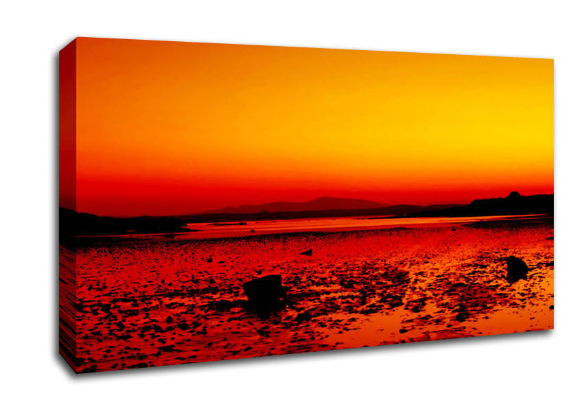 Orange Red Ocean Surprise Canvas Wall Art