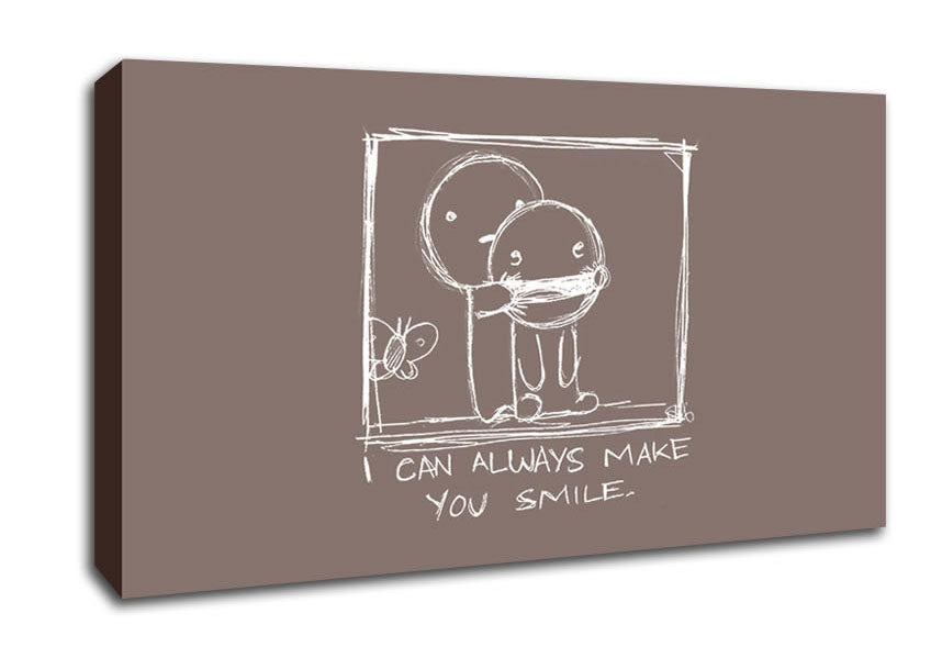 I Can Always Make You Smile Beige Canvas Wall Art