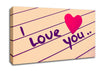 Love Quote I Love You Heart Canvas Wall Art