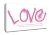 Love Quote If Love Is Great Pink Canvas Wall Art