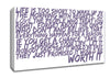 Motivational Quote Life Is Too Short Your Worth It Lilac Canvas Wall Art